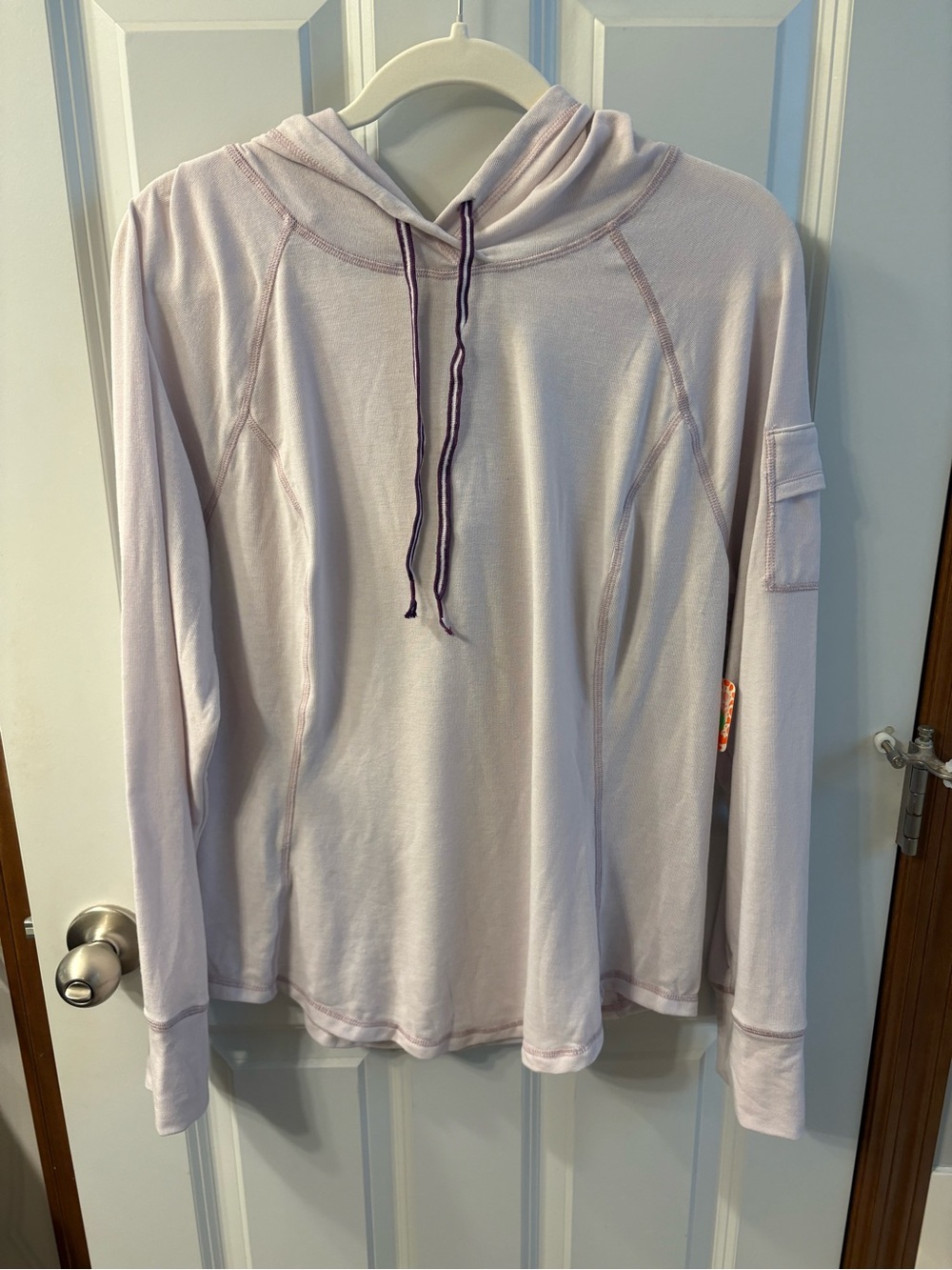 New! Free People Women's Hooded Long-Sleeve Top